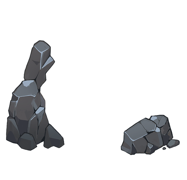 rocks in front of a portal