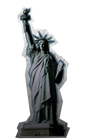 imagery of the statue of liberty